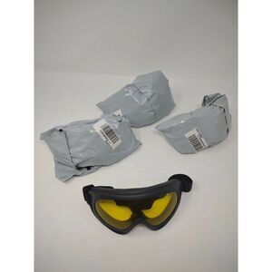 Yellow Tinted Outdoor Googles with vent and adjustable strap Ski Snowmobile Lot4